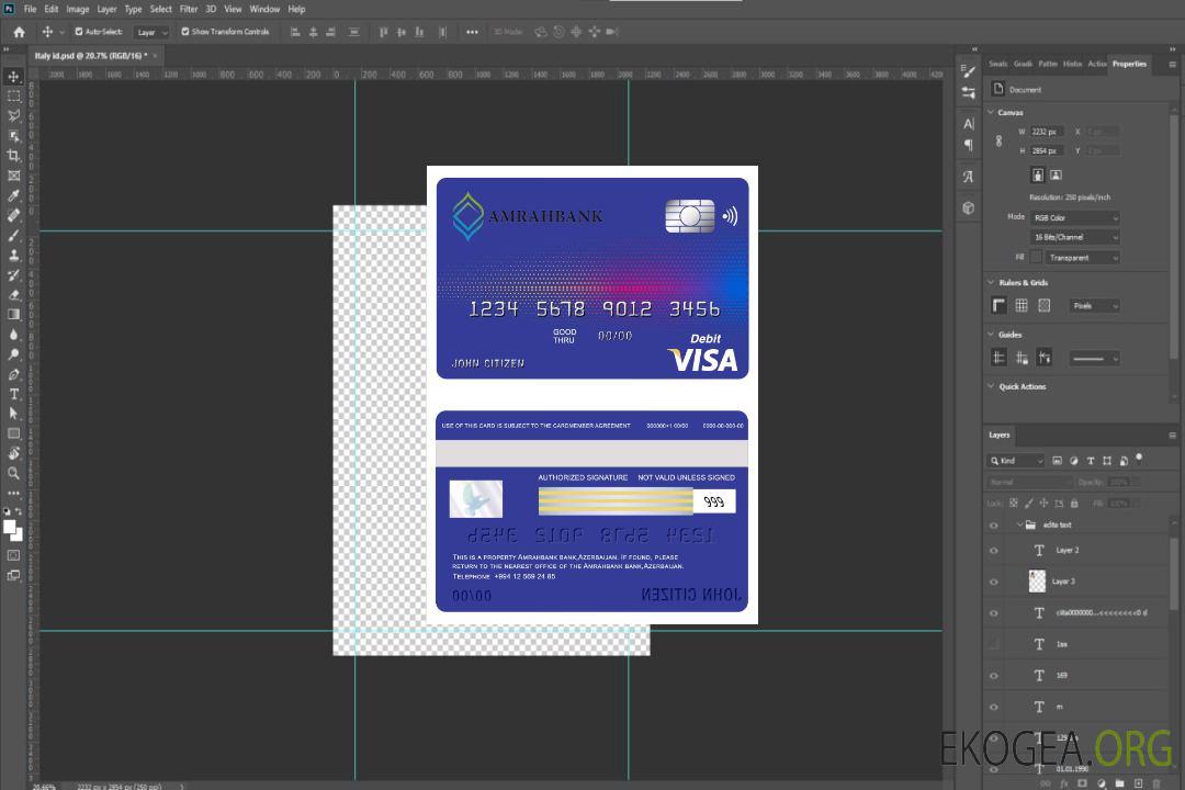Carte visa Azerbaïdjan Amrahbank template Carte visa Azerbaïdjan Amrahbank template